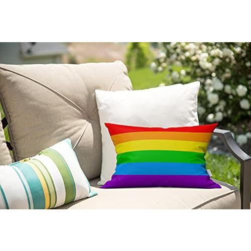 【並行輸入品】Tarolo Decorative LGBT Gay Pride 6ストライプレインボーフラグ枕カバー枕ケースケースカバークッショ