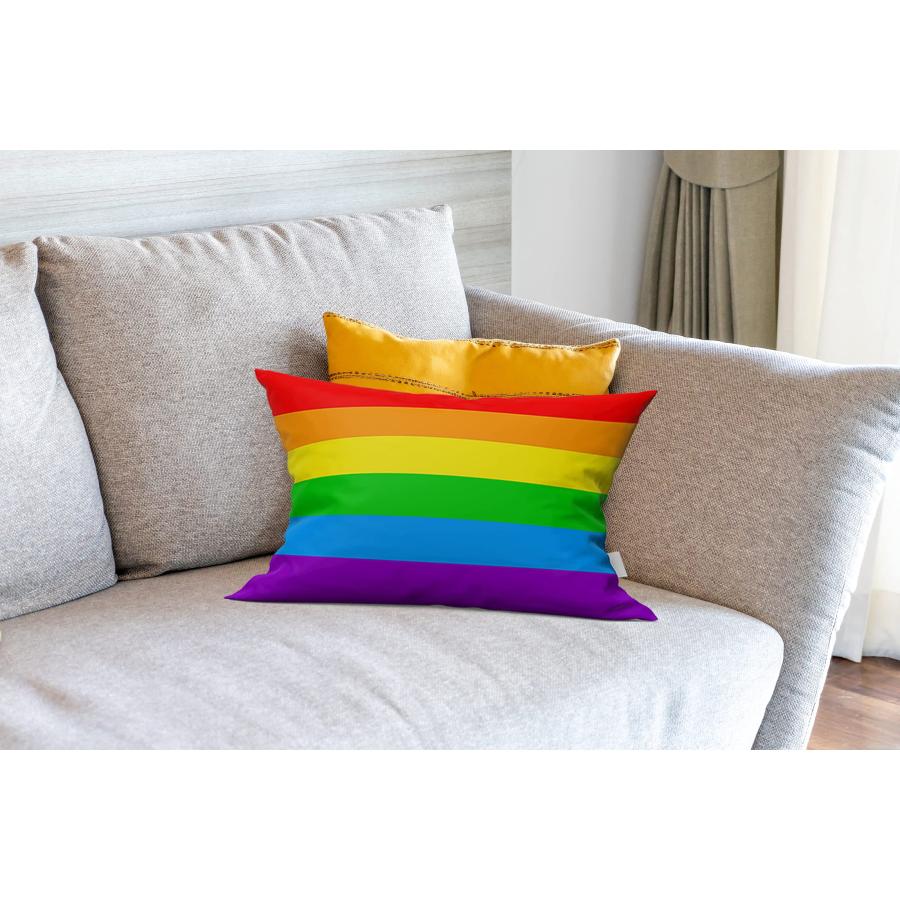 【並行輸入品】Tarolo Decorative LGBT Gay Pride 6ストライプレインボーフラグ枕カバー枕ケースケースカバークッショ
