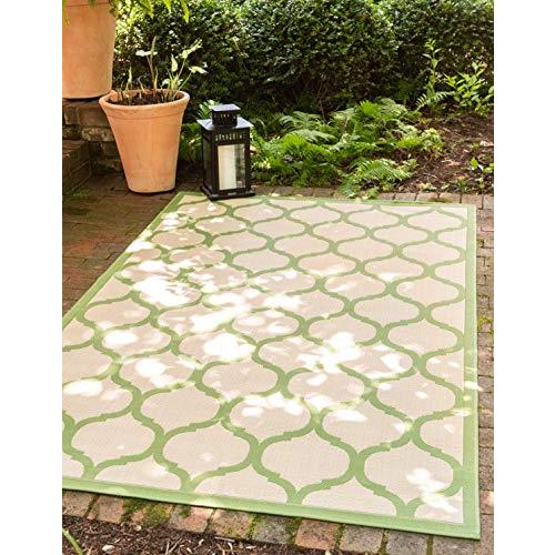 【並行輸入品】Unique Loom Outdoor Trellis Collection Casual Moroccan Lattice Tr_1