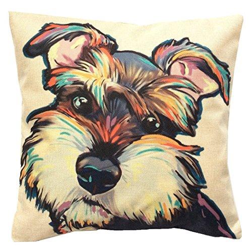 【並行輸入品】(Cd go m1) Redland Art Cute Pet Schnauzer Dog Pattern Cotton Li
