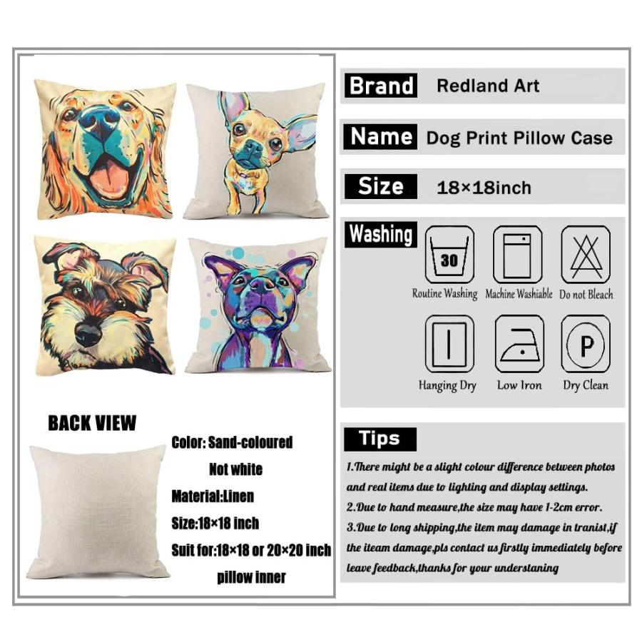 【並行輸入品】(Cd go m1) Redland Art Cute Pet Schnauzer Dog Pattern Cotton Li