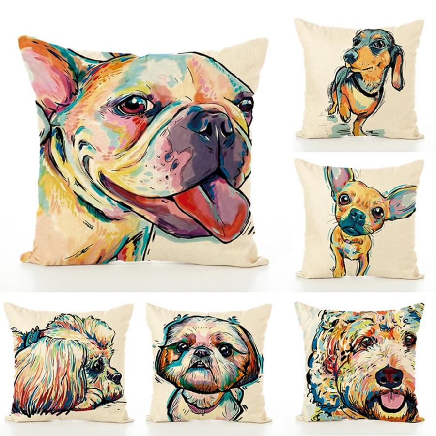 【並行輸入品】(Cd go m1) Redland Art Cute Pet Schnauzer Dog Pattern Cotton Li