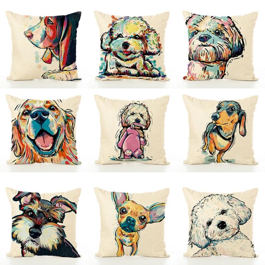 【並行輸入品】(Cd go m1) Redland Art Cute Pet Schnauzer Dog Pattern Cotton Li