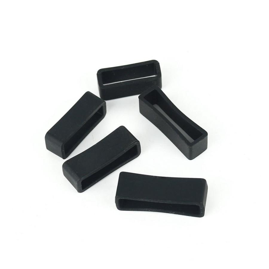 【並行輸入品】Watch Strap Loop メンズ 10個 サイズ26mm ブラックラバー 交換用キーパー時計バンド/ストラップループ メンの画像