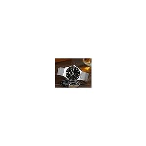 【並行輸入品】メンズ新しいTop Luxury Watch Ultra Thinステンレススチールメッシュバンドクォーツ腕時計ファッションカジュ_8