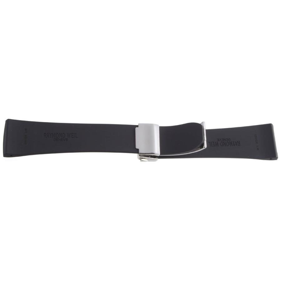 【並行輸入品】 Raymond Weil Mens 22mm Black Rubber Watch Band Strap 4881の画像