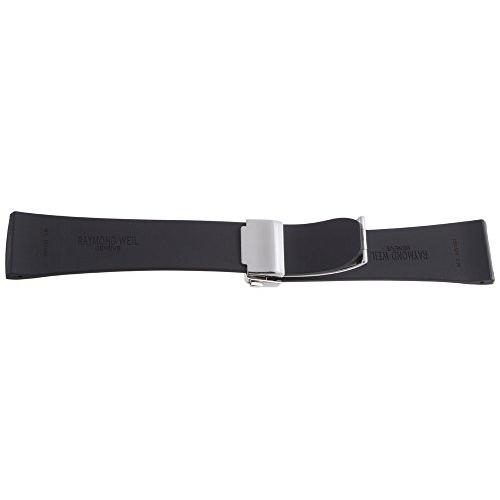 【並行輸入品】 Raymond Weil Mens 22mm Black Rubber Watch Band Strap 4881の画像