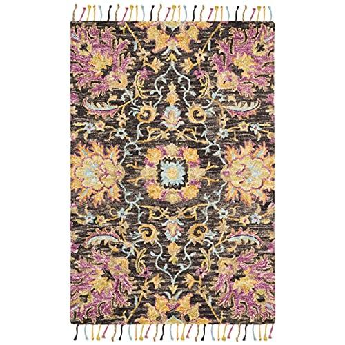 【並行輸入品】 SAFAVIEH Blossom Collection Accent Rug 3' x 5'， Charcoal & Mul_4