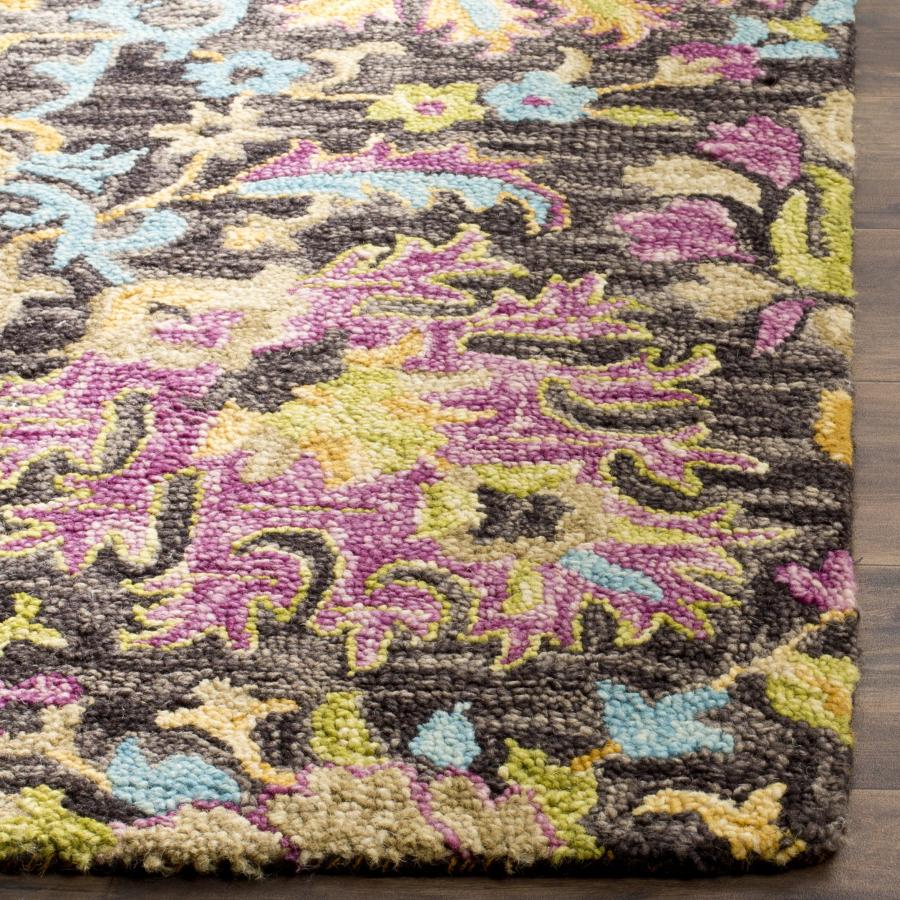 【並行輸入品】 SAFAVIEH Blossom Collection Accent Rug 3' x 5'， Charcoal & Mul_6