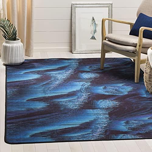 【並行輸入品】 SAFAVIEH Washable Rug Daytona Collection 3' x 5'， Black & Turq