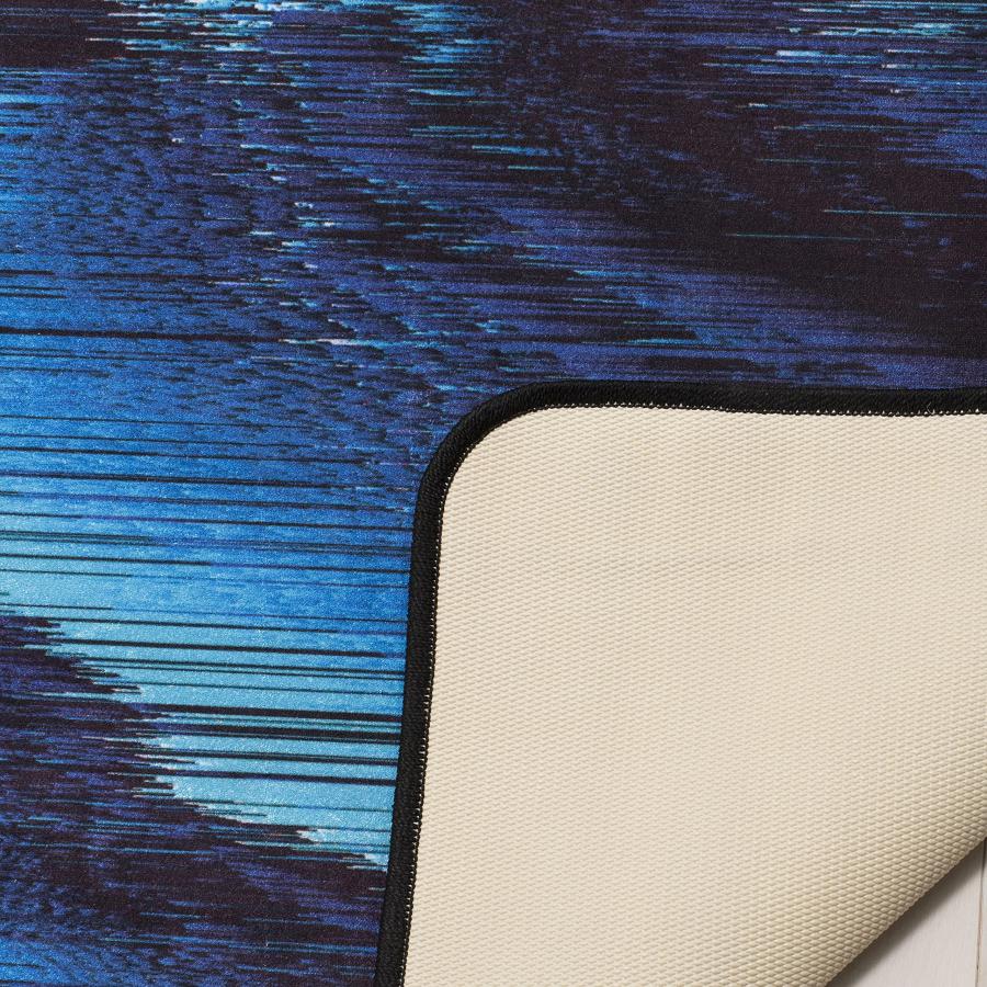 【並行輸入品】 SAFAVIEH Washable Rug Daytona Collection 3' x 5'， Black & Turq