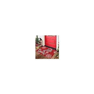 【並行輸入品】クリスマス装飾ドアマット Let It Snow Winter Snowflake、ノンスリップ 屋内/屋外/玄関/浴室玄関マット_2