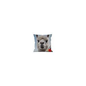【並行輸入品】Hgod Designsスロー枕ケースI Love Llamaコットンリネンスクエアクッションカバー標準枕カバーメンズレディースキ