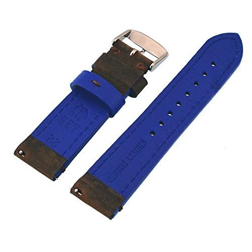【並行輸入品】 REV Genuine Crazy Horse Dual Color Leather Watch Strap Replacemeの画像