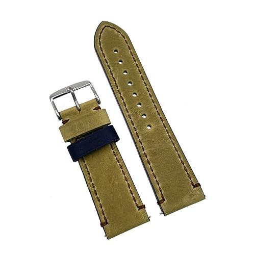 【並行輸入品】 REV Genuine Crazy Horse Dual Color Leather Strap Watch Replacemeの画像