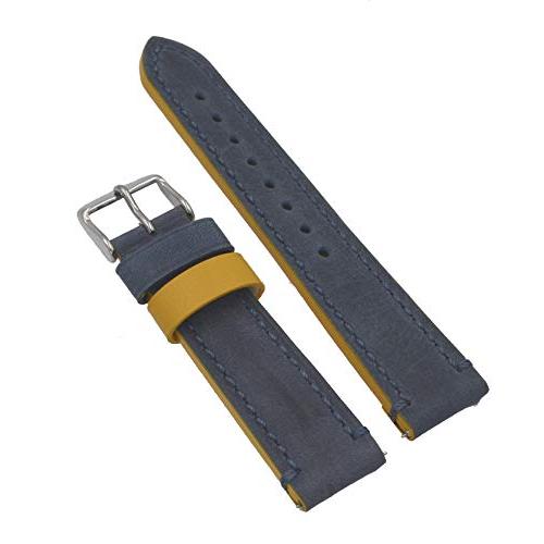 【並行輸入品】 REV Genuine Crazy Horse Dual Color Leather Strap Watch Replacemeの画像