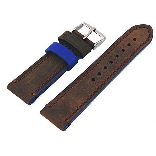 【並行輸入品】 REV Genuine Crazy Horse Dual Color Leather Strap Watch Replacemeの画像