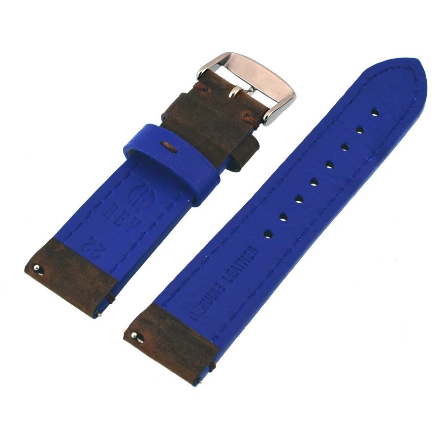 【並行輸入品】 REV Genuine Crazy Horse Dual Color Leather Strap Watch Replacemeの画像