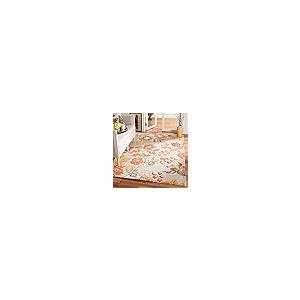 【並行輸入品】 SAFAVIEH Blossom Collection 3' x 5' Grey / Red BLM458F Handmade_2