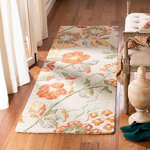 【並行輸入品】 SAFAVIEH Blossom Collection 3' x 5' Grey / Red BLM458F Handmade_4