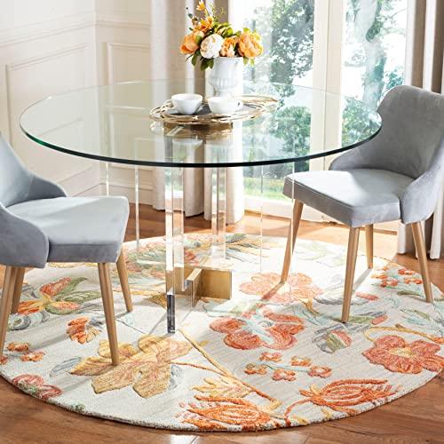 【並行輸入品】 SAFAVIEH Blossom Collection 3' x 5' Grey / Red BLM458F Handmade_7