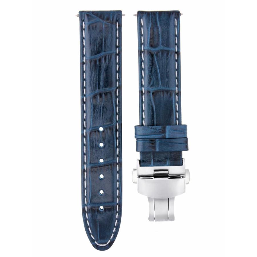 【並行輸入品】22 mm Premiumレザー時計ストラップバンドClasp for Breitling NavitimerブルーWS # 7
