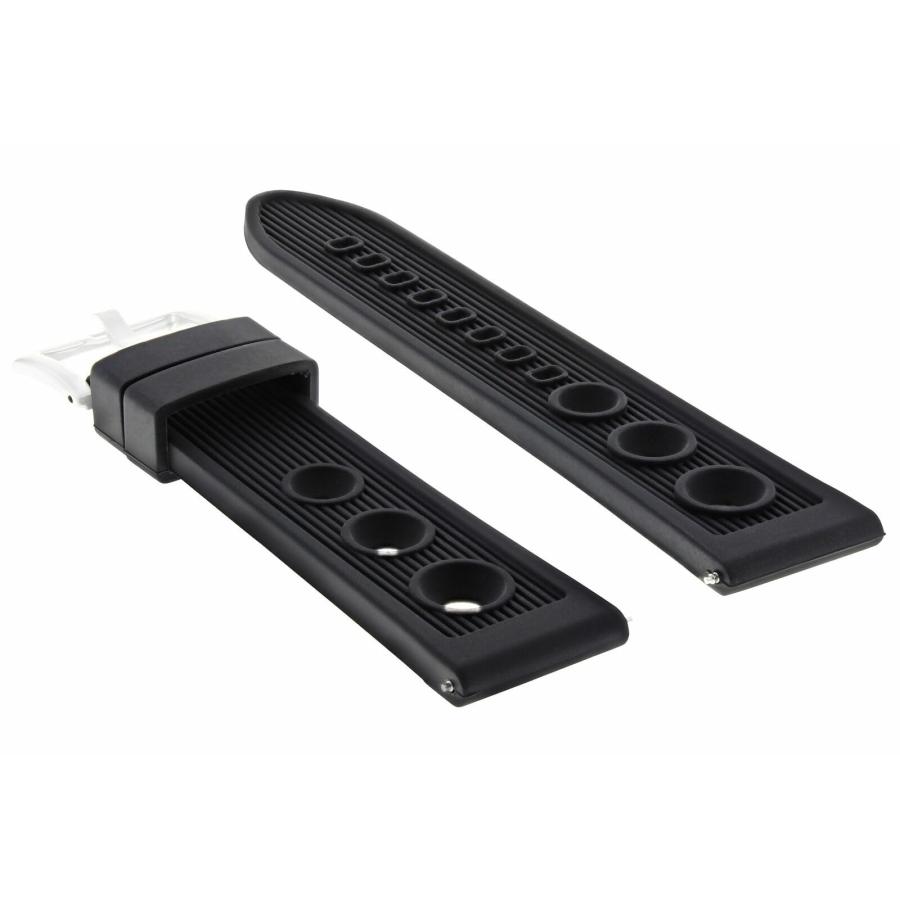 【並行輸入品】24mm ラバーダイバーウォッチバンドストラップ Uボートウォッチ対応 ブラック Ewatchparts 24mm Rubberの画像