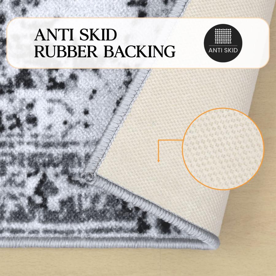 【並行輸入品】 SUPERIOR Indoor Non Slip Area Rug， Foam Backed Rugs for Living R_6