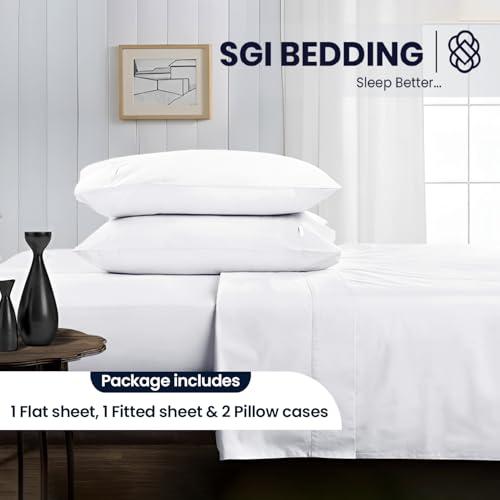 【並行輸入品】SGI Bedding 100%エジプト綿シーツ ツインサイズ 600スレッドカウントシーツセット、ソフト、涼しく、40.62_4