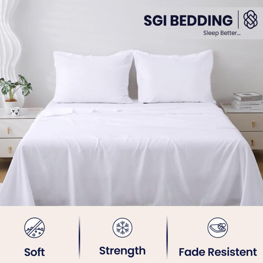【並行輸入品】SGI Bedding 100%エジプト綿シーツ ツインサイズ 600スレッドカウントシーツセット、ソフト、涼しく、40.62_6