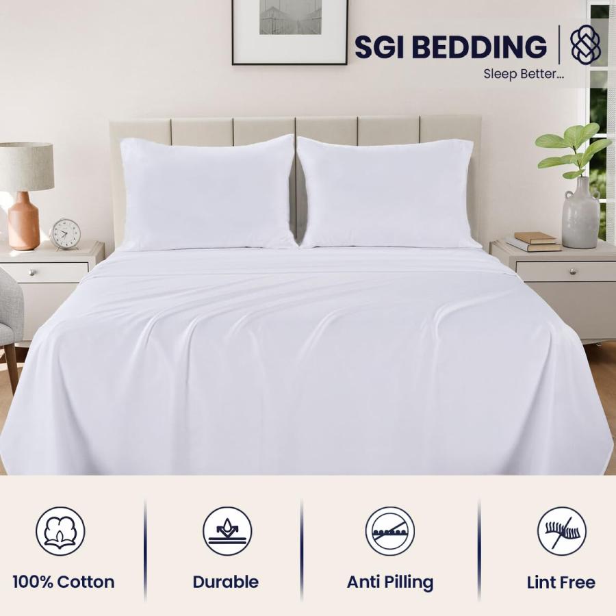 【並行輸入品】SGI Bedding 100%エジプト綿シーツ ツインサイズ 600スレッドカウントシーツセット、ソフト、涼しく、40.62_9