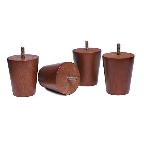 【並行輸入品】bikani 3 "ラウンド木製ソファー/ソファ/椅子/オットマンソリッド木製脚ウォールナット仕上げ 3 Inches，4 pcs_7