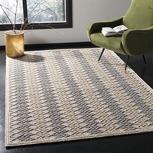 【並行輸入品】 SAFAVIEH Trace Collection Accent Rug 4' x 6'， Blue & Black， Ha_1