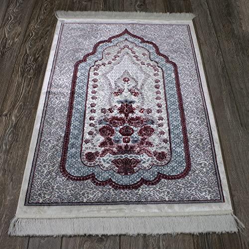 【並行輸入品】 Modefa Turkish Islamic Velvet Prayer Rug Prayer Mat Carpet for_7