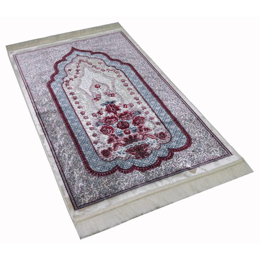【並行輸入品】 Modefa Turkish Islamic Velvet Prayer Rug Prayer Mat Carpet for_9