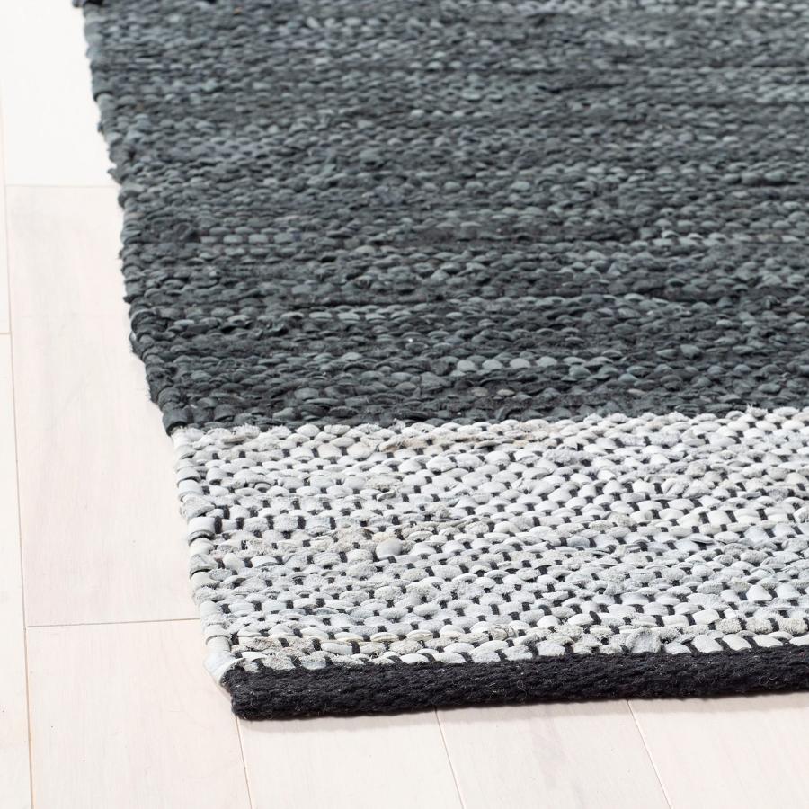 【並行輸入品】 SAFAVIEH Vintage Leather Collection Accent Rug 2' x 3'， Grey &_9