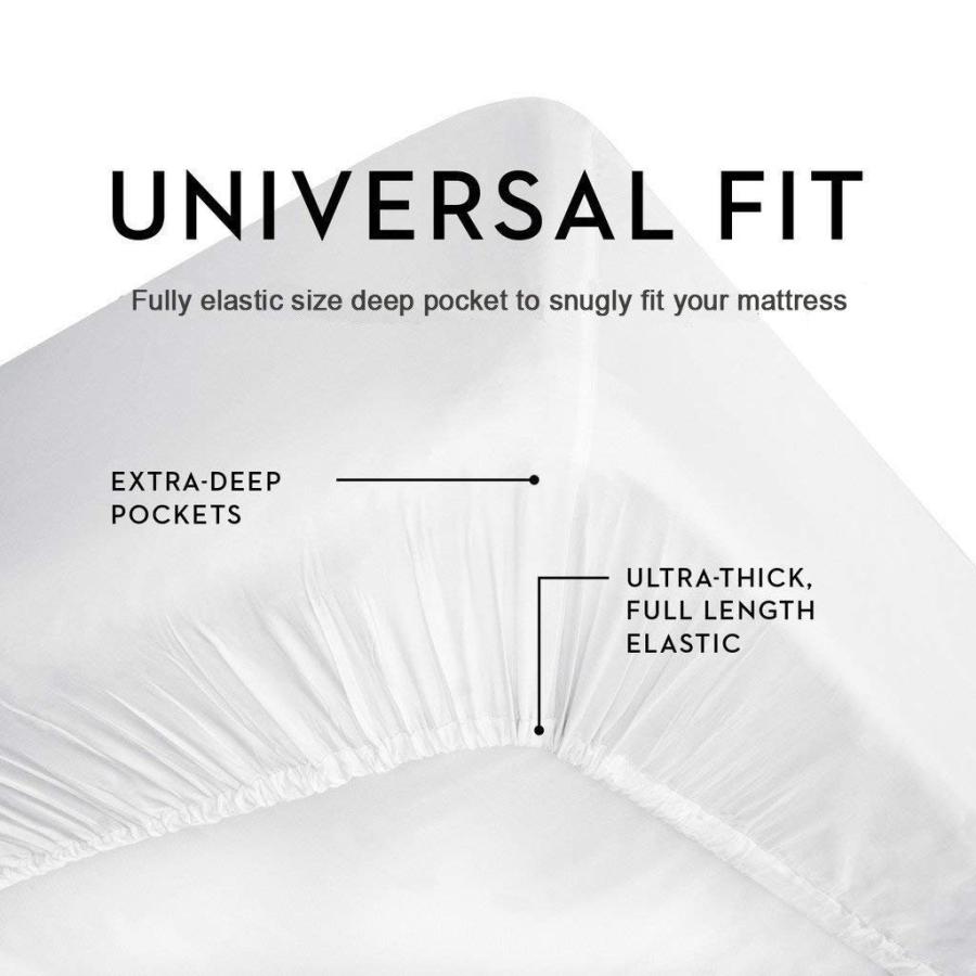 【並行輸入品】 Taj Linens Premium Bed Sheet Set， 18'' Dp， 500 TC Hypoallergenic_9