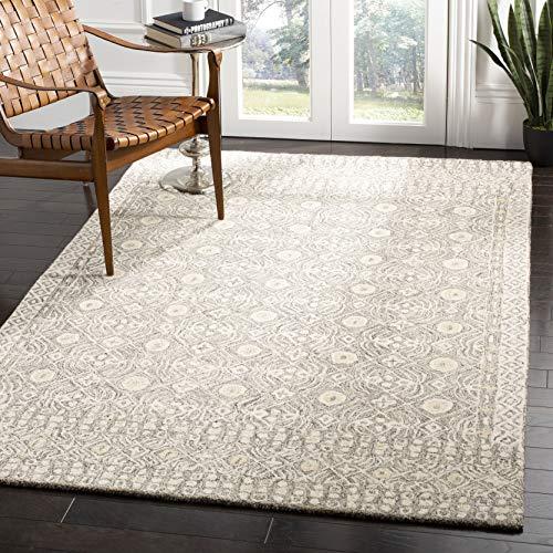 【並行輸入品】 SAFAVIEH Micro Loop Collection Accent Rug 4' x 6'， Charcoal &_1