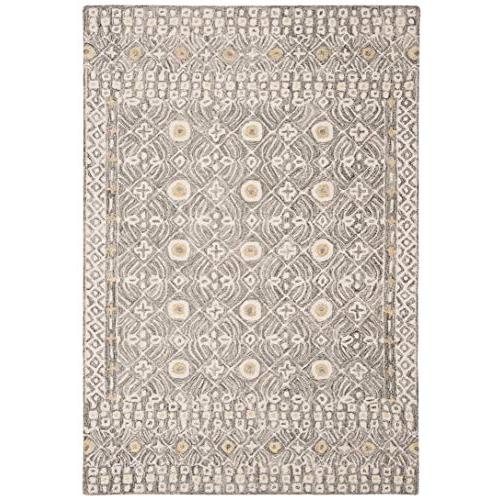 【並行輸入品】 SAFAVIEH Micro Loop Collection Accent Rug 4' x 6'， Charcoal &_4