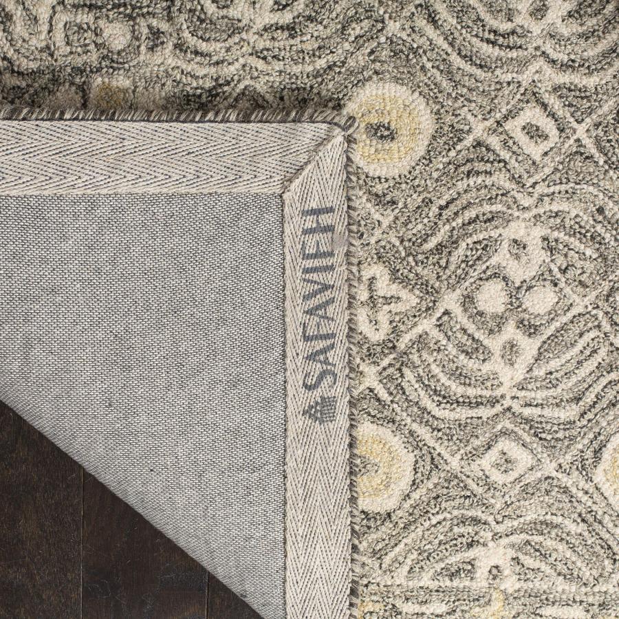 【並行輸入品】 SAFAVIEH Micro Loop Collection Accent Rug 4' x 6'， Charcoal &_6
