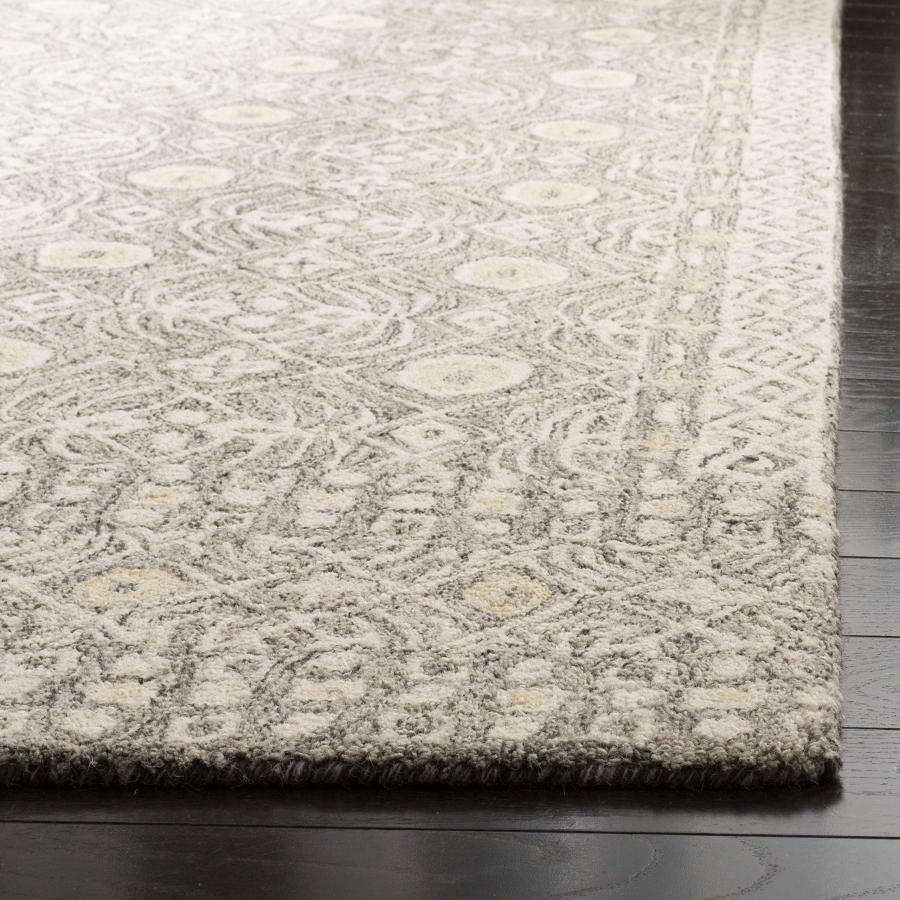 【並行輸入品】 SAFAVIEH Micro Loop Collection Accent Rug 4' x 6'， Charcoal &_9