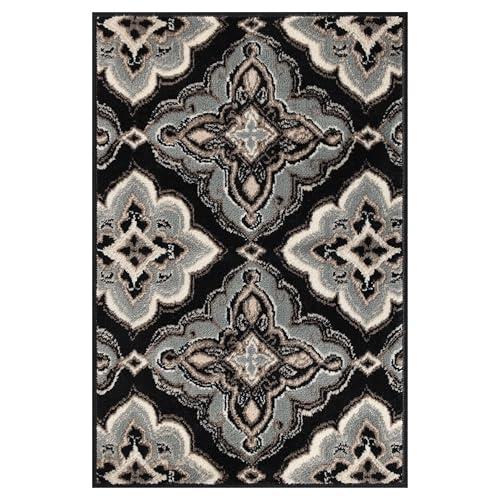 【並行輸入品】 Superior Crawford Area Rug， 2x3， Black_4