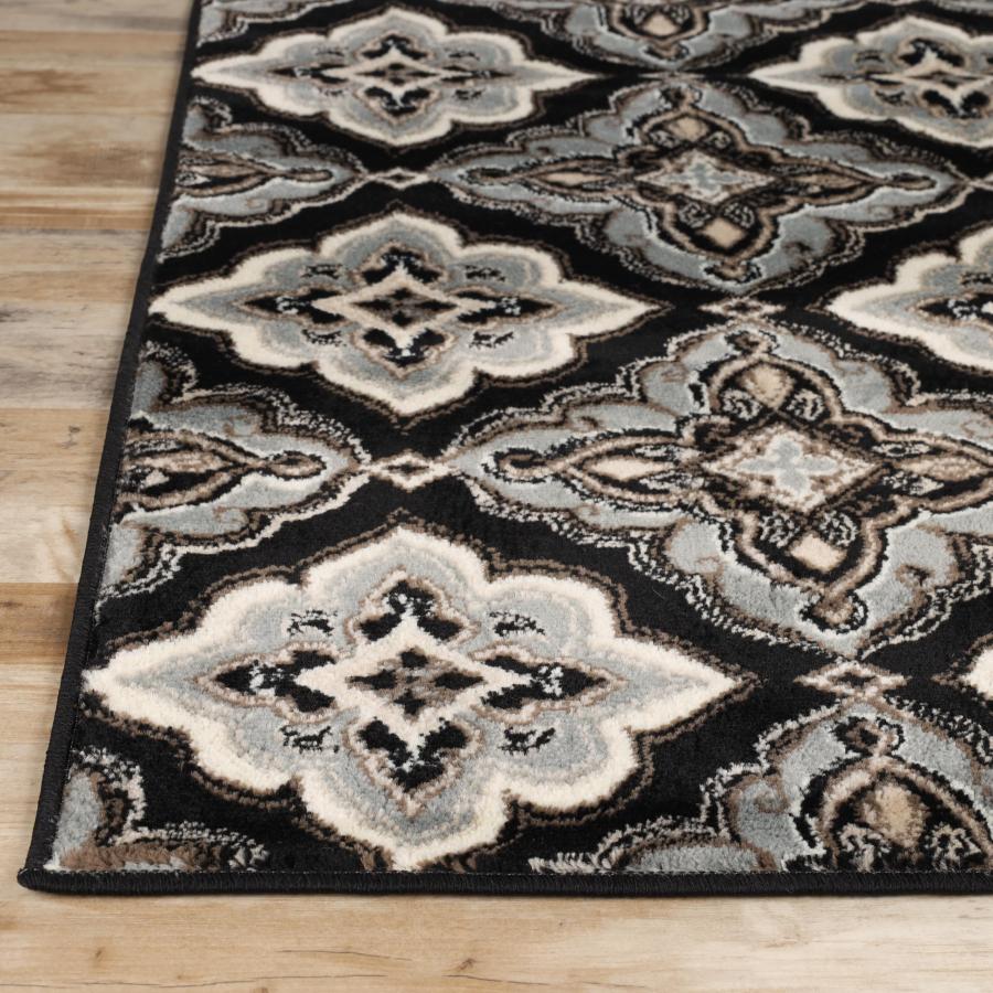 【並行輸入品】 Superior Crawford Area Rug， 2x3， Black_6
