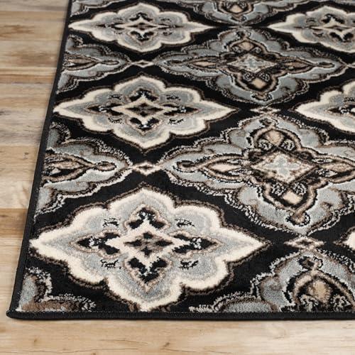 【並行輸入品】 Superior Crawford Area Rug， 2x3， Black_7