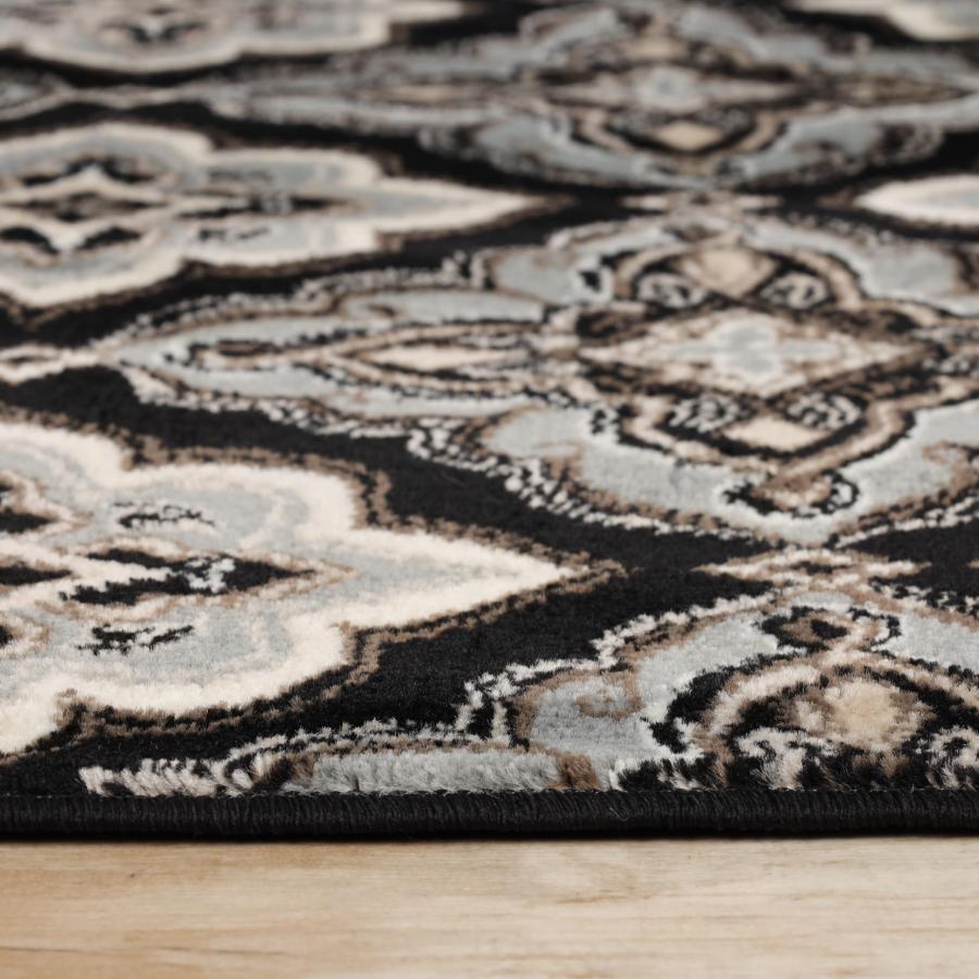 【並行輸入品】 Superior Crawford Area Rug， 2x3， Black_9