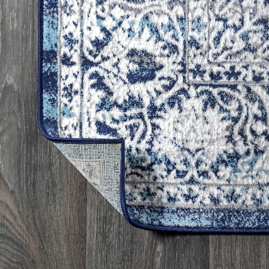 【並行輸入品】 JONATHAN Y Modern Vintage Medallion Navy/Light Gray Indoor Area_9
