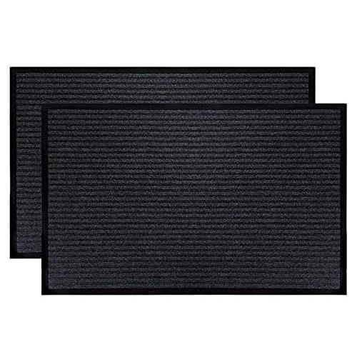 【並行輸入品】 LuxUrux Durable Rubber Door Mat， Heavy Duty Doormat， Indoor Outd_1