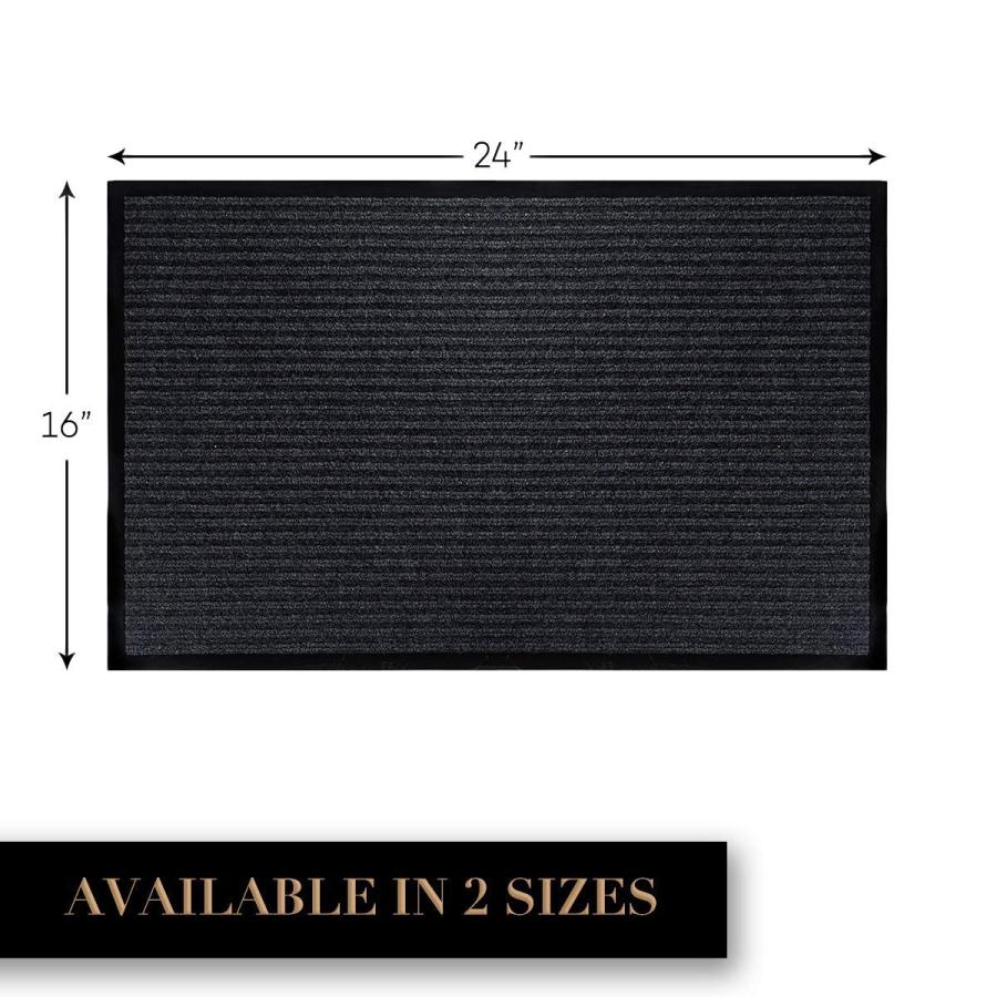 【並行輸入品】 LuxUrux Durable Rubber Door Mat， Heavy Duty Doormat， Indoor Outd_3