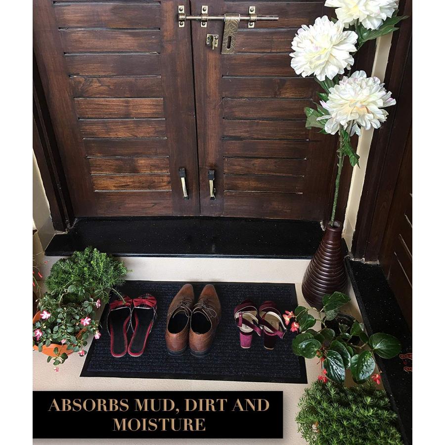 【並行輸入品】 LuxUrux Durable Rubber Door Mat， Heavy Duty Doormat， Indoor Outd_9