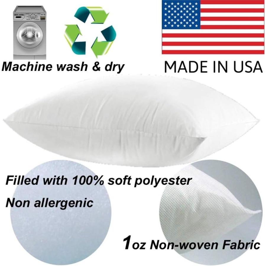 【並行輸入品】 MSD 7 Pack Pillow Insert 28x28 Hypoallergenic Square Form Sham S